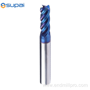 Blue Coated Solid Carbide Extra Long End Mill